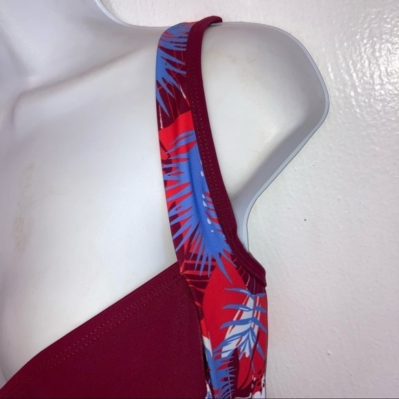 Swimsuits For All Floral Bikini Bra Top Plus Size 24 Red White Blue - Picture 6 of 6